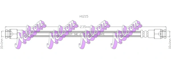 H1215 KAWE Тормозной шланг (фото 1)