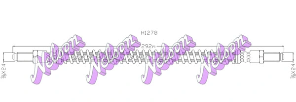 H1278 KAWE Тормозной шланг (фото 1)