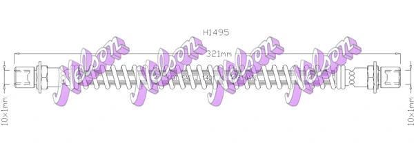 H1495 KAWE Тормозной шланг (фото 1)