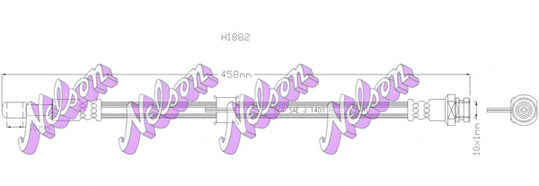 H1882 KAWE Тормозной шланг (фото 1)