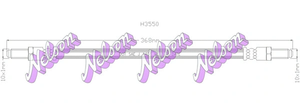 H3550 KAWE Тормозной шланг (фото 1)