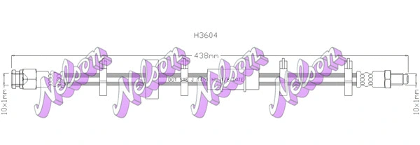 H3604 KAWE Тормозной шланг (фото 1)