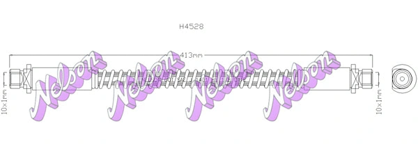 H4528 KAWE Тормозной шланг (фото 1)