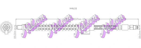 H4618 KAWE Тормозной шланг (фото 1)