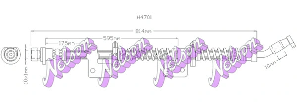 H4701 KAWE Тормозной шланг (фото 1)