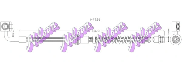 H4926 KAWE Тормозной шланг (фото 1)