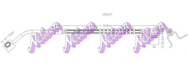 H5197 KAWE Тормозной шланг (фото 1)