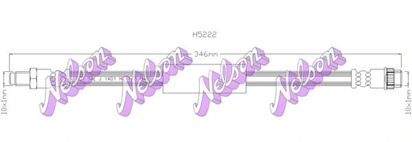 H5222 KAWE Тормозной шланг (фото 1)