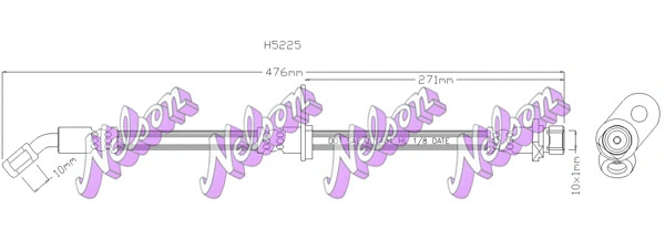 H5225 KAWE Тормозной шланг (фото 1)