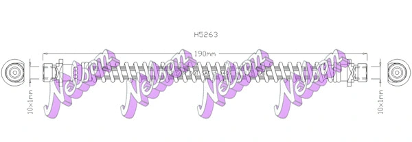H5263 KAWE Тормозной шланг (фото 1)