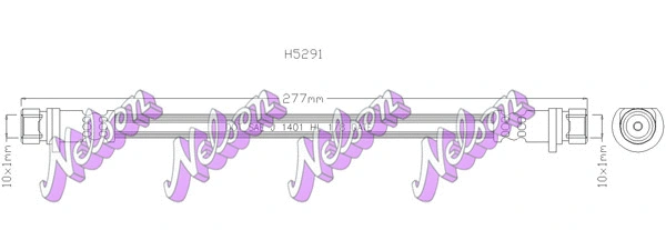 H5291 KAWE Тормозной шланг (фото 1)