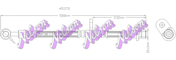 H5372 KAWE Тормозной шланг (фото 1)