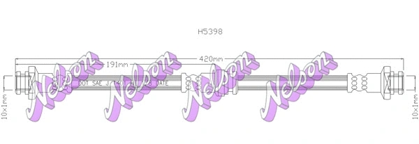 H5398 KAWE Тормозной шланг (фото 1)