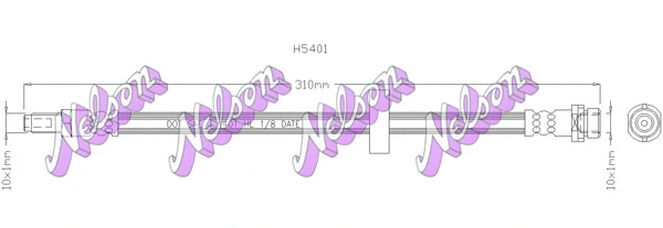 H5401 KAWE Тормозной шланг (фото 1)