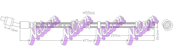 H5566 KAWE Тормозной шланг (фото 1)