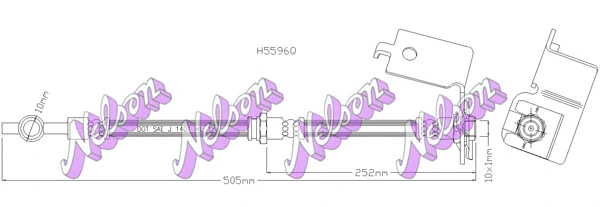 H5596Q KAWE Тормозной шланг (фото 1)