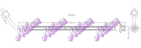 H5812 KAWE Тормозной шланг (фото 1)