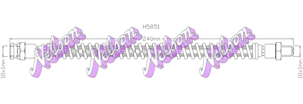 H5851 KAWE Тормозной шланг (фото 1)