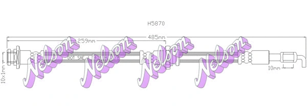 H5870 KAWE Тормозной шланг (фото 1)