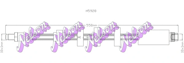 H5928 KAWE Тормозной шланг (фото 1)