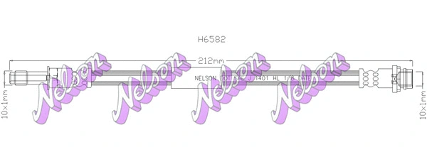 H6582 KAWE Тормозной шланг (фото 1)