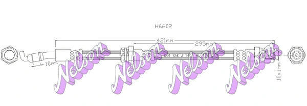 H6602 KAWE Тормозной шланг (фото 1)