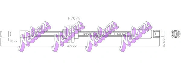 H7079 KAWE Тормозной шланг (фото 1)