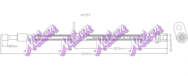 H7157 KAWE Тормозной шланг (фото 1)