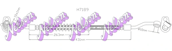 H7189 KAWE Тормозной шланг (фото 1)