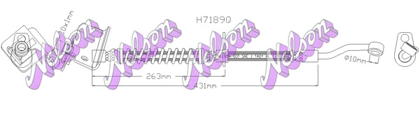 H7189Q KAWE Тормозной шланг (фото 1)