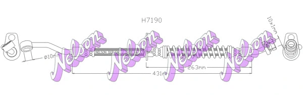 H7190 KAWE Тормозной шланг (фото 1)