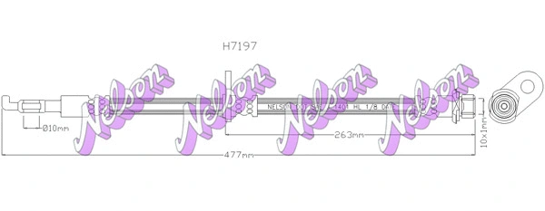 H7197 KAWE Тормозной шланг (фото 1)