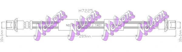 H7225 KAWE Тормозной шланг (фото 1)