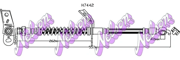 H7442 KAWE Тормозной шланг (фото 1)