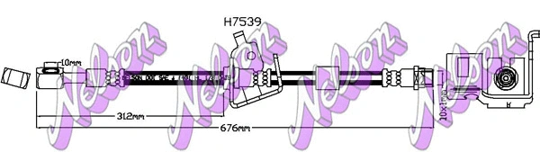 H7539 KAWE Тормозной шланг (фото 1)