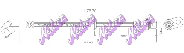 H7570 KAWE Тормозной шланг (фото 1)