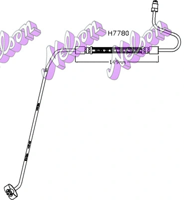 H7780 KAWE Тормозной шланг (фото 1)