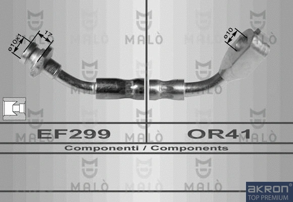80084 MALO Тормозной шланг (фото 1)