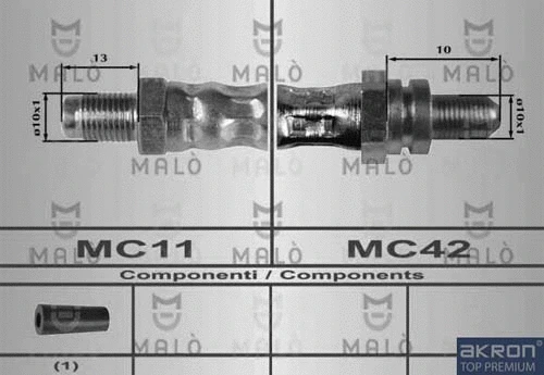 80191 MALO Тормозной шланг (фото 1)