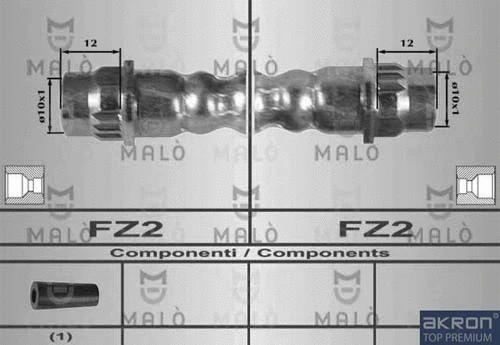 80329 MALO Тормозной шланг (фото 1)