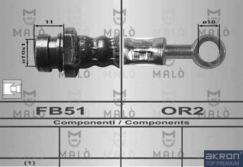 80367 MALO Тормозной шланг (фото 1)