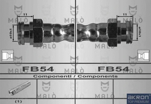 80516 MALO Тормозной шланг (фото 1)