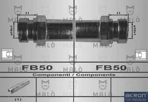 80528 MALO Тормозной шланг (фото 1)