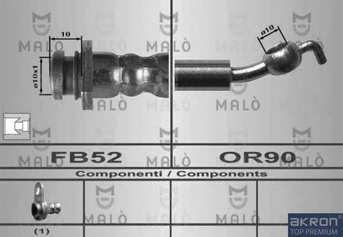 80603 MALO Тормозной шланг (фото 1)