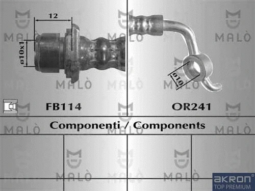 80652 MALO Тормозной шланг (фото 1)