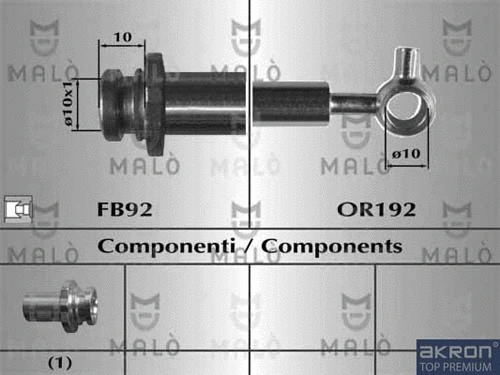 80688 MALO Тормозной шланг (фото 1)