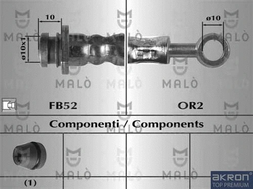 80730 MALO Тормозной шланг (фото 1)