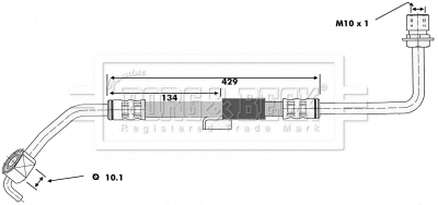 BBH6178 BORG & BECK Тормозной шланг (фото 1)