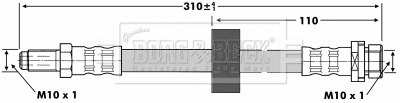 BBH6735 BORG & BECK Тормозной шланг (фото 1)