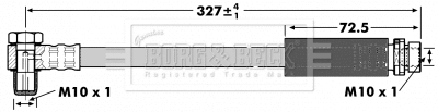 BBH6736 BORG & BECK Тормозной шланг (фото 1)